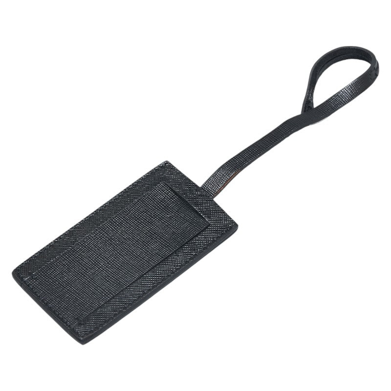 Prada Leather Strap Name Tag Black