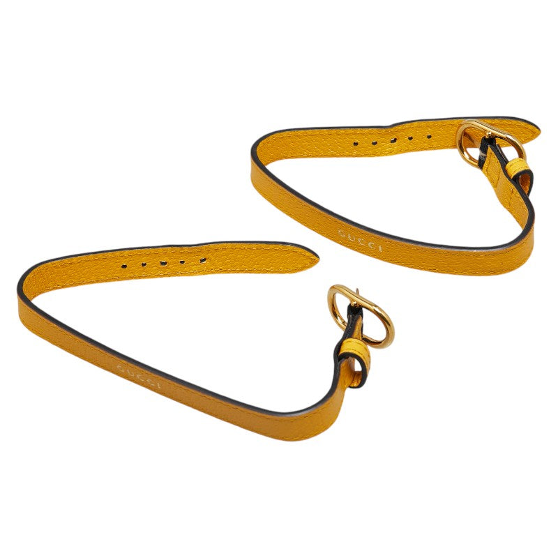 Gucci Yellow Gold Leather Shoulder Strap