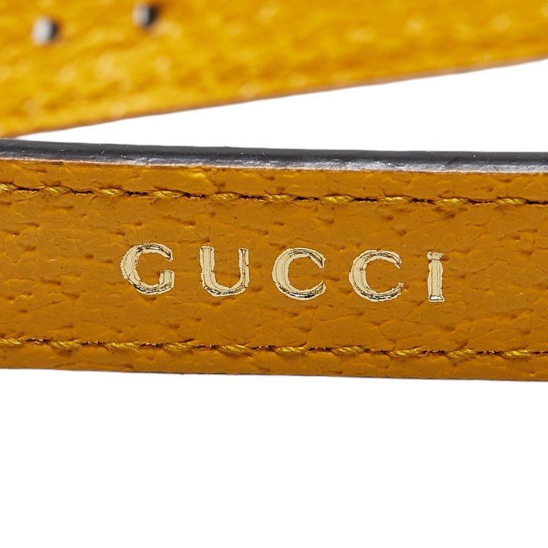 Gucci Yellow Gold Leather Shoulder Strap in Very Good Condition