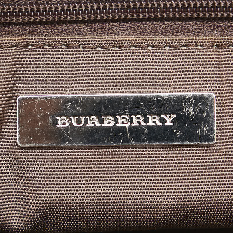 Burberry Nova Check Canvas Leather Handbag in Very Good Condition