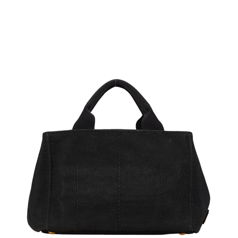 Prada Canapa Mini Canvas Handbag Black