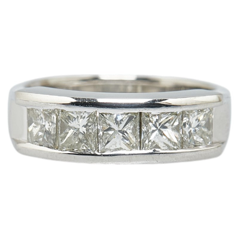 Pt900 Platinum Diamond 1.51ct Ring Size 12.5