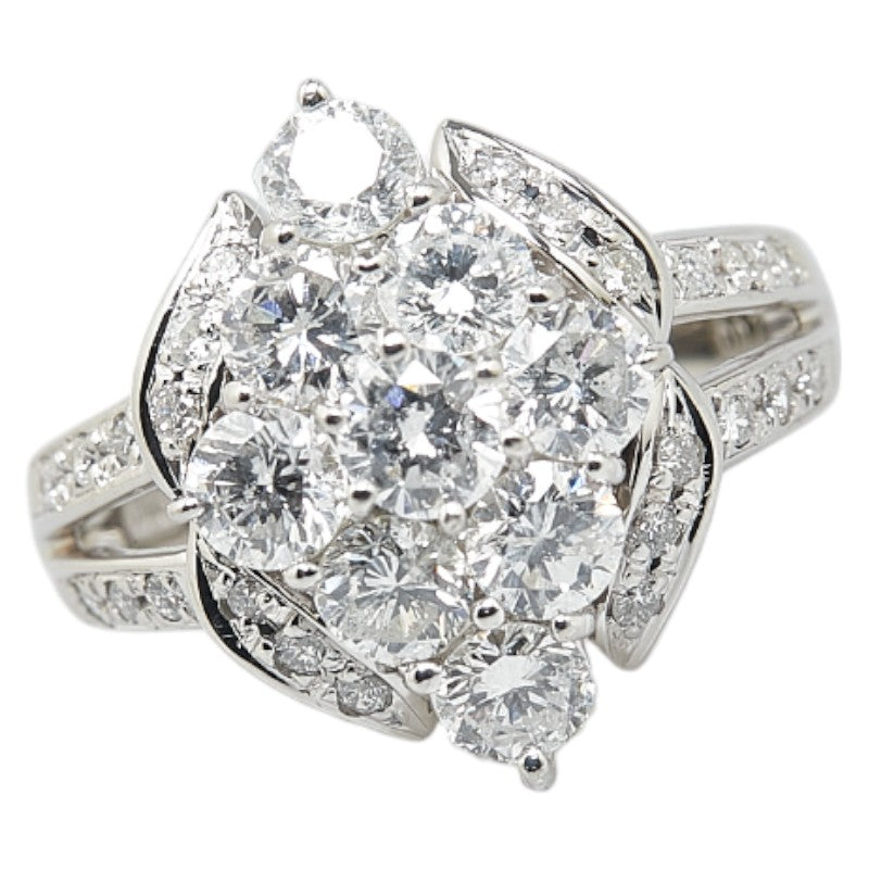 Pt900 Platinum Diamond 2.00ct Ring Size 10.5