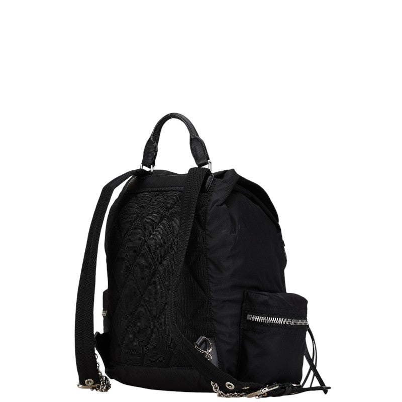 Burberry Nylon Leather Backpack Black