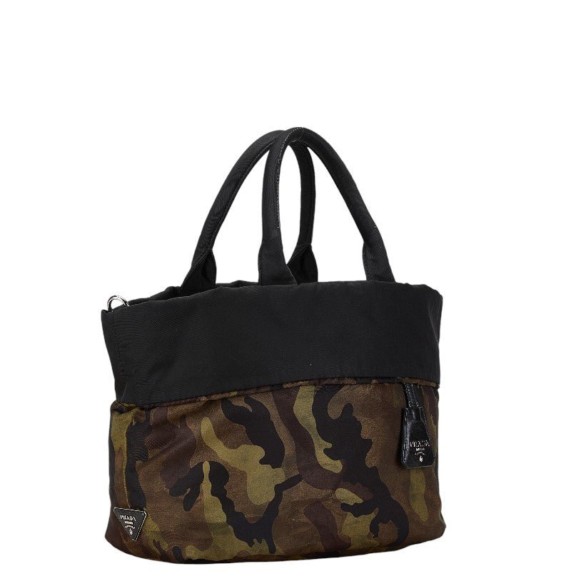 Prada Nylon Camouflage Reversible 2WAY Handbag Shoulder Bag