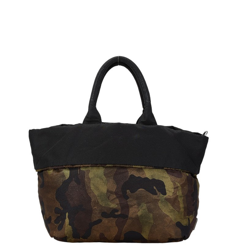 Prada Nylon Camouflage Reversible 2WAY Handbag Shoulder Bag