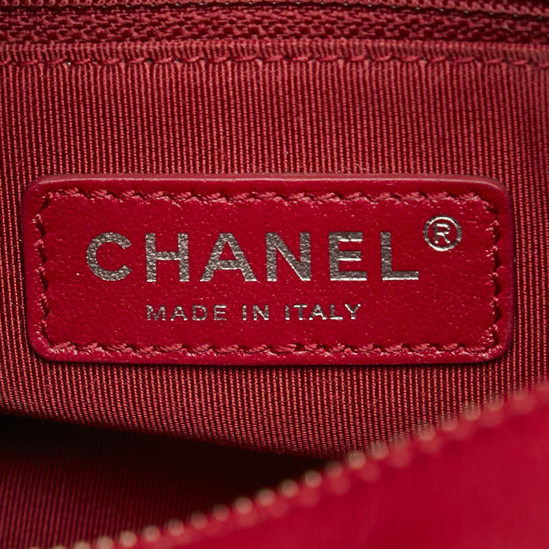 Chanel Gabrielle Small Hobo Chain Shoulder Bag Red Leather