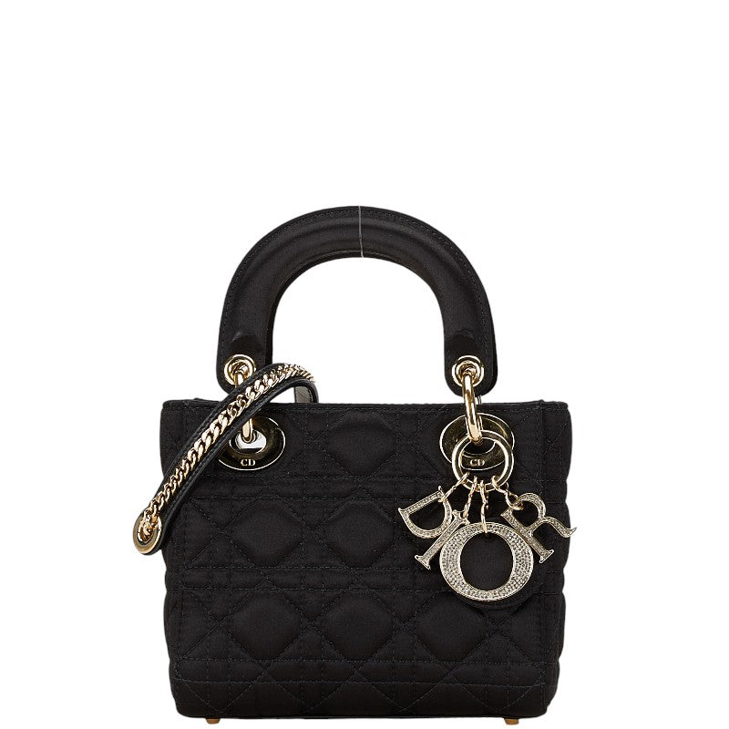 Dior Lady Dior Mini Cannage Satin Handbag