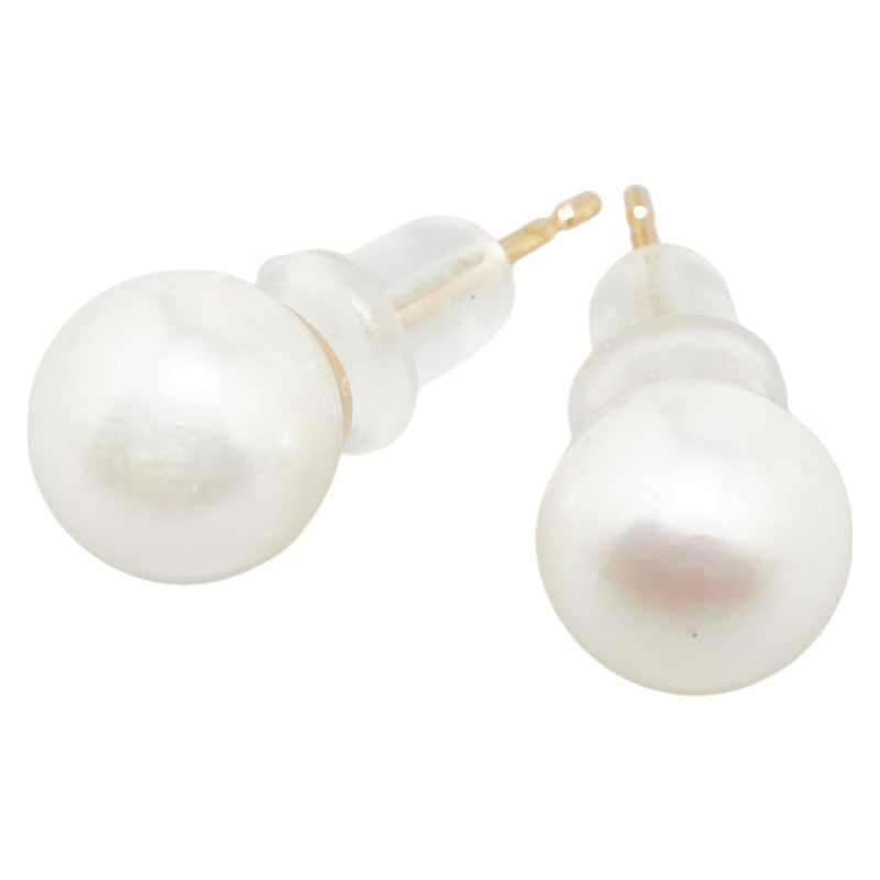 K18YG Yellow Gold Pearl Stud Earrings