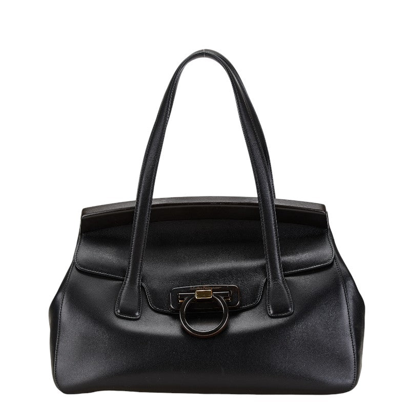 Salvatore Ferragamo Leather Gancini Tote Shoulder Bag