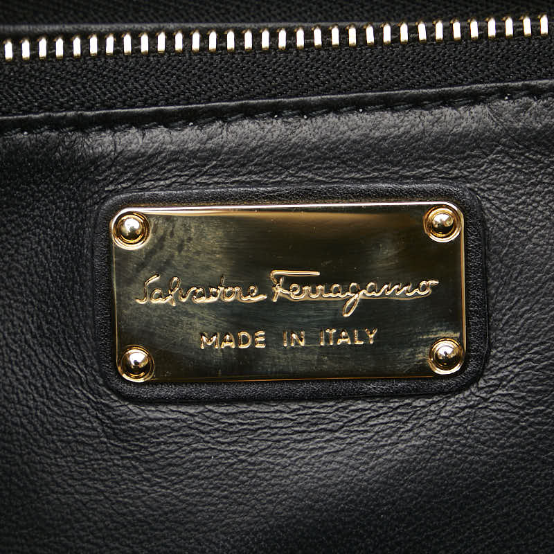 Salvatore Ferragamo Leather Gancini Tote Shoulder Bag