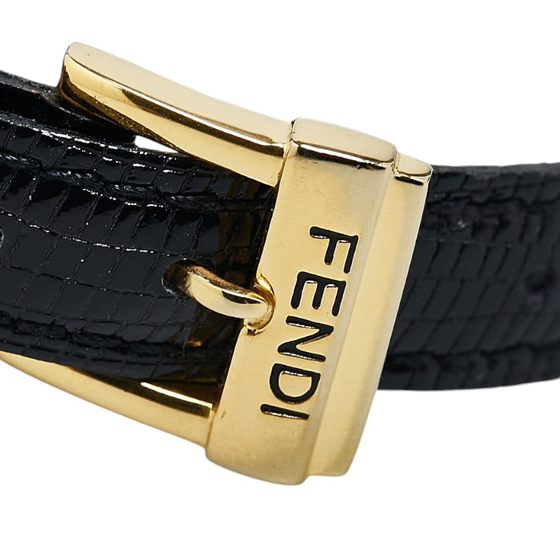 Fendi Chameleon Quartz Watch 640L Stainless Steel Leather 5 Color Changeable Belts in Very Good Condition