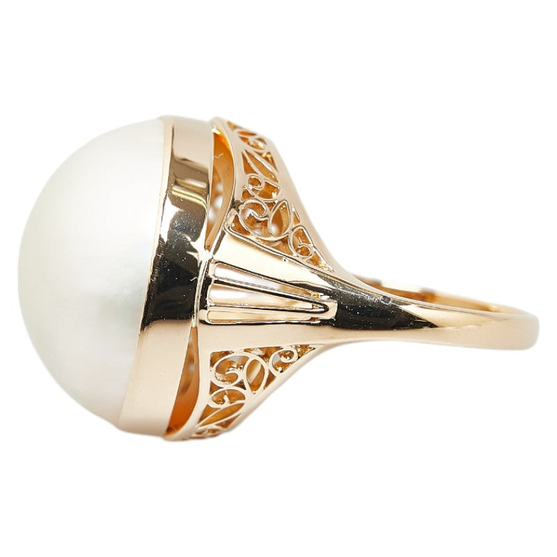 K18YG Yellow Gold Mabe Pearl Ring