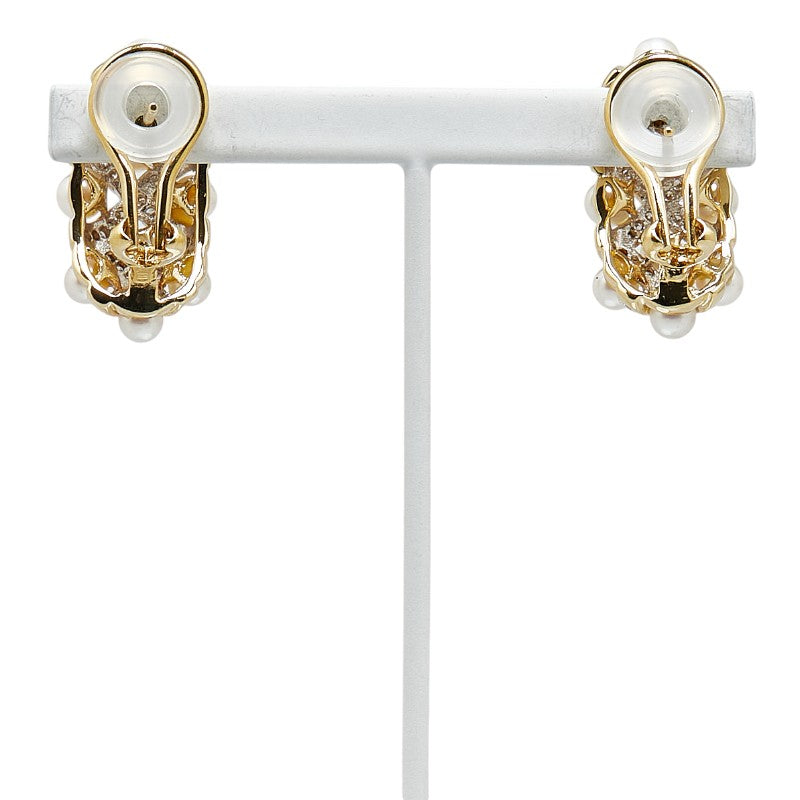 K18YG Yellow Gold Akoya Pearl Earrings