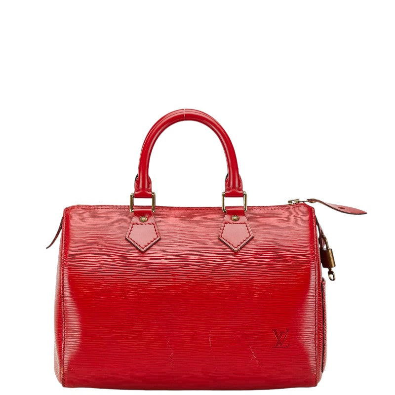 Louis Vuitton Epi Speedy 25 Handbag M43017 Castilian Red Leather in Very Good Condition