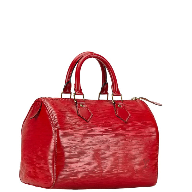 Louis Vuitton Epi Speedy 25 Handbag M43017 Castilian Red Leather in Very Good Condition