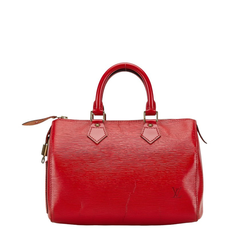 Louis Vuitton Epi Speedy 25 Handbag M43017 Castilian Red Leather in Very Good Condition