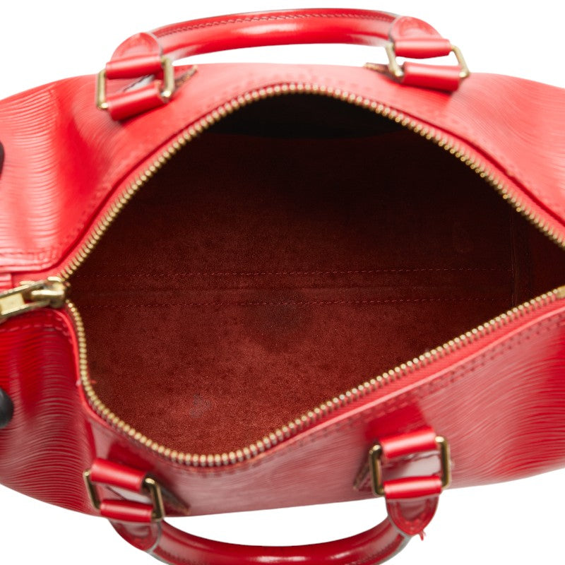 Louis Vuitton Epi Speedy 25 Handbag M43017 Castilian Red Leather in Very Good Condition