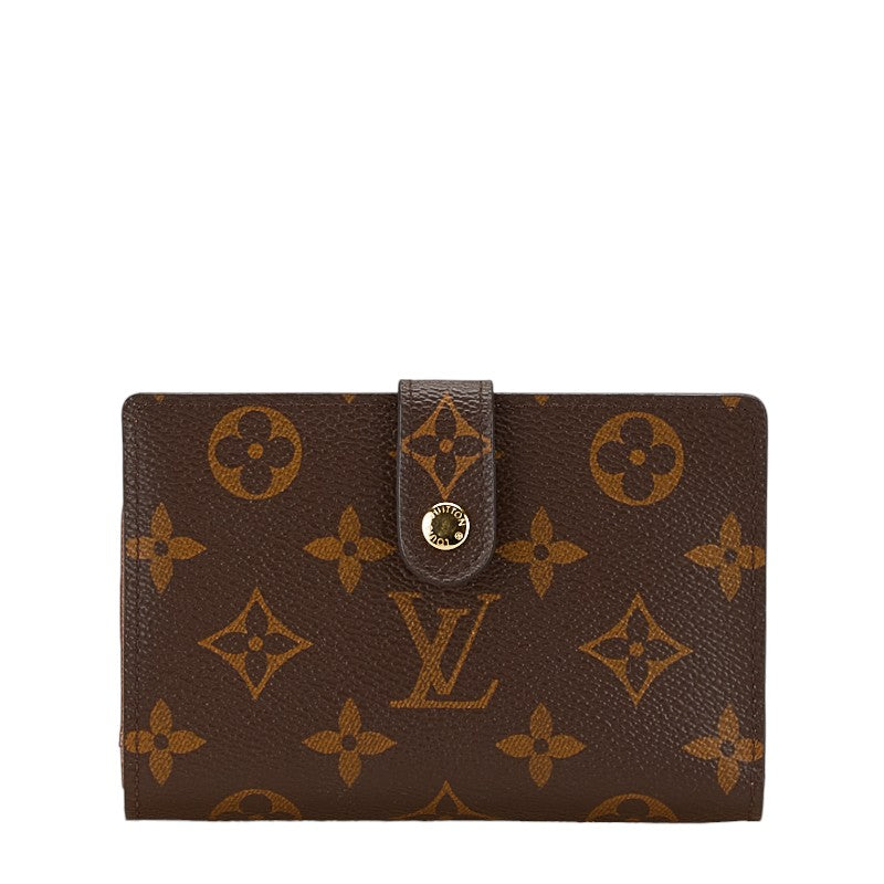 Louis Vuitton Monogram Viennois Bifold Wallet M61663 Brown PVC Leather in Very Good Condition