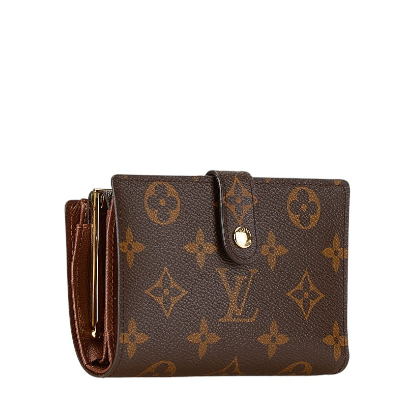 Louis Vuitton Monogram Viennois Bifold Wallet M61663 Brown PVC Leather in Very Good Condition