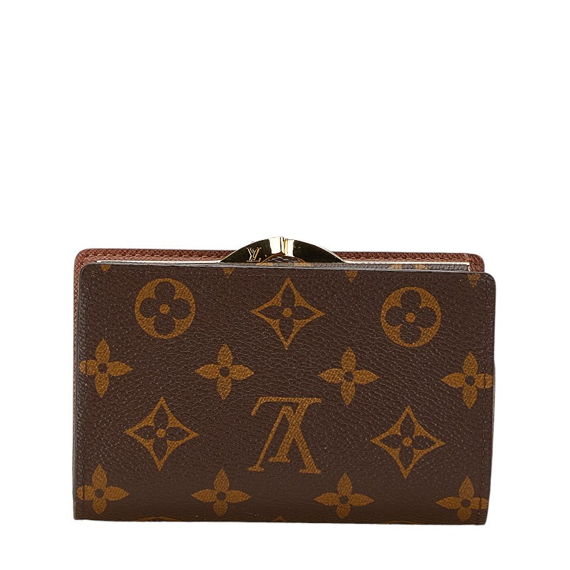 Louis Vuitton Monogram Viennois Bifold Wallet M61663 Brown PVC Leather in Very Good Condition