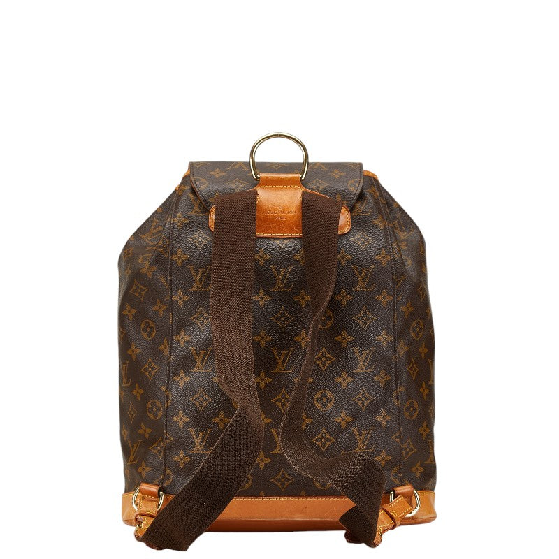 Louis Vuitton Monogram Montsouris GM Backpack M51135 Brown PVC Leather in Good Condition