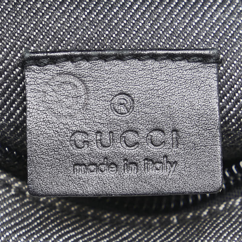 Gucci GG Canvas Leather Waist Bag 28566 in Very Good Condition