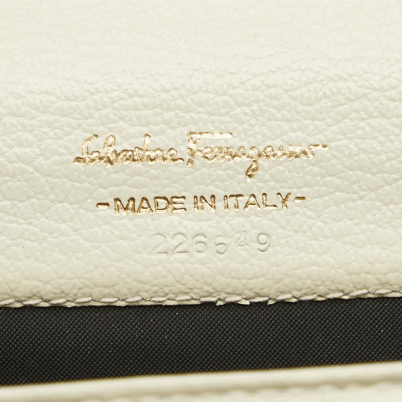 Salvatore Ferragamo Gancini Leather Cosmetic Pouch