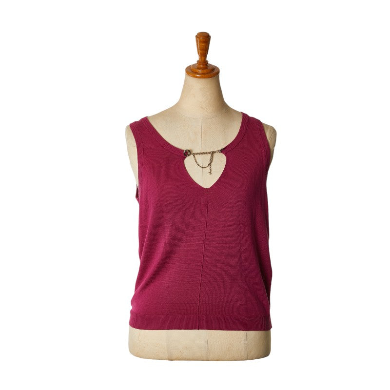 Louis Vuitton Cotton XS Tank Top Cardigan Pink in Very Good Condition