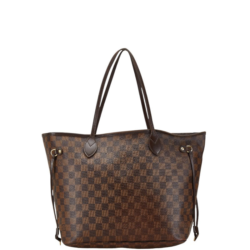 Louis Vuitton Damier Neverfull MM Tote Bag N51105 Brown PVC Leather in Very Good Condition