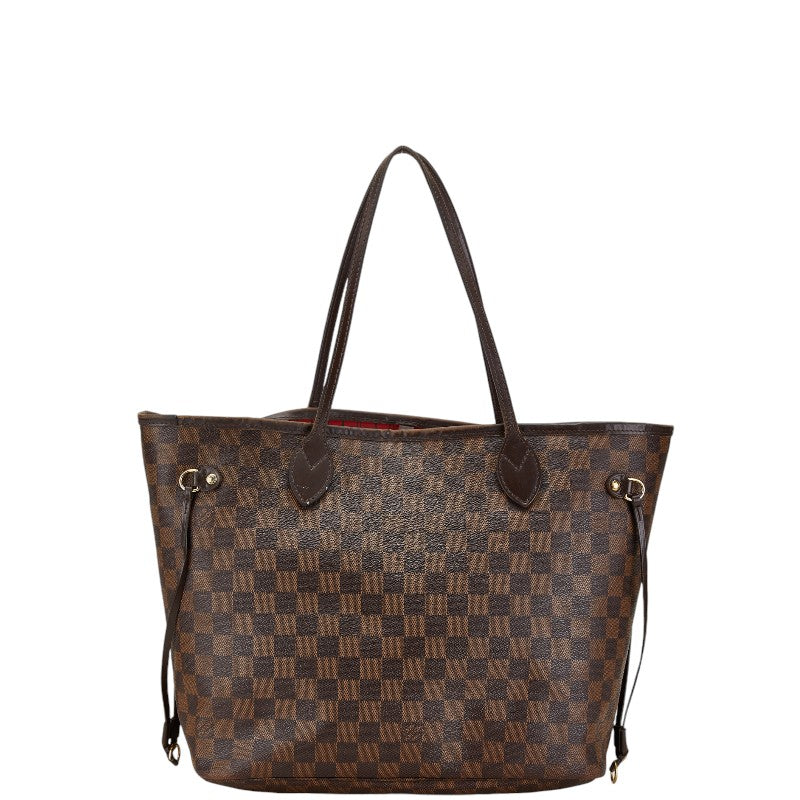 Louis Vuitton Damier Neverfull MM Tote Bag N51105 Brown PVC Leather in Very Good Condition