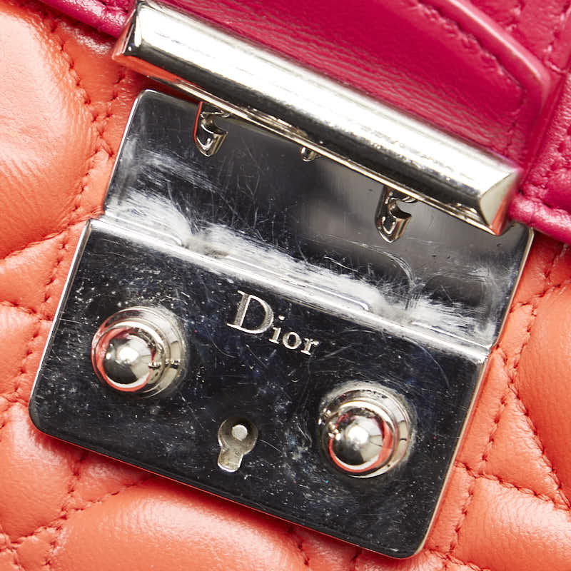 Dior Miss Dior New Lock Tricolor Leather Shoulder Bag