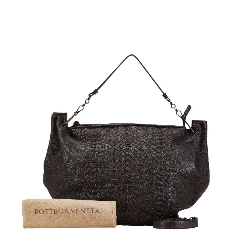 Bottega Veneta Intrecciato Leather 2WAY Handbag Shoulder Bag in Very Good Condition