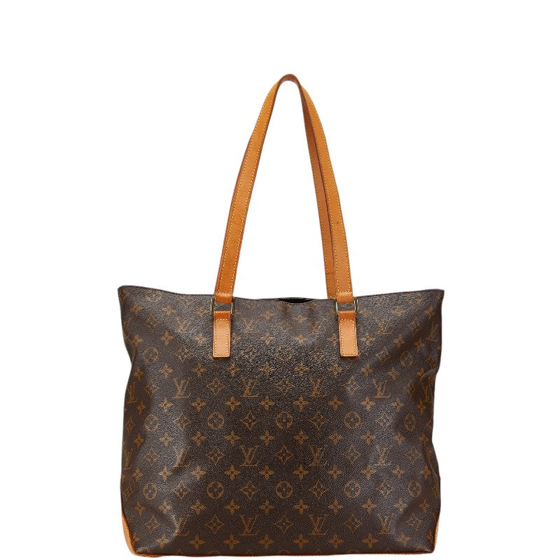 Louis Vuitton Monogram Cabas Mezzo Shoulder Tote Bag M51151 Brown PVC Leather in Very Good Condition