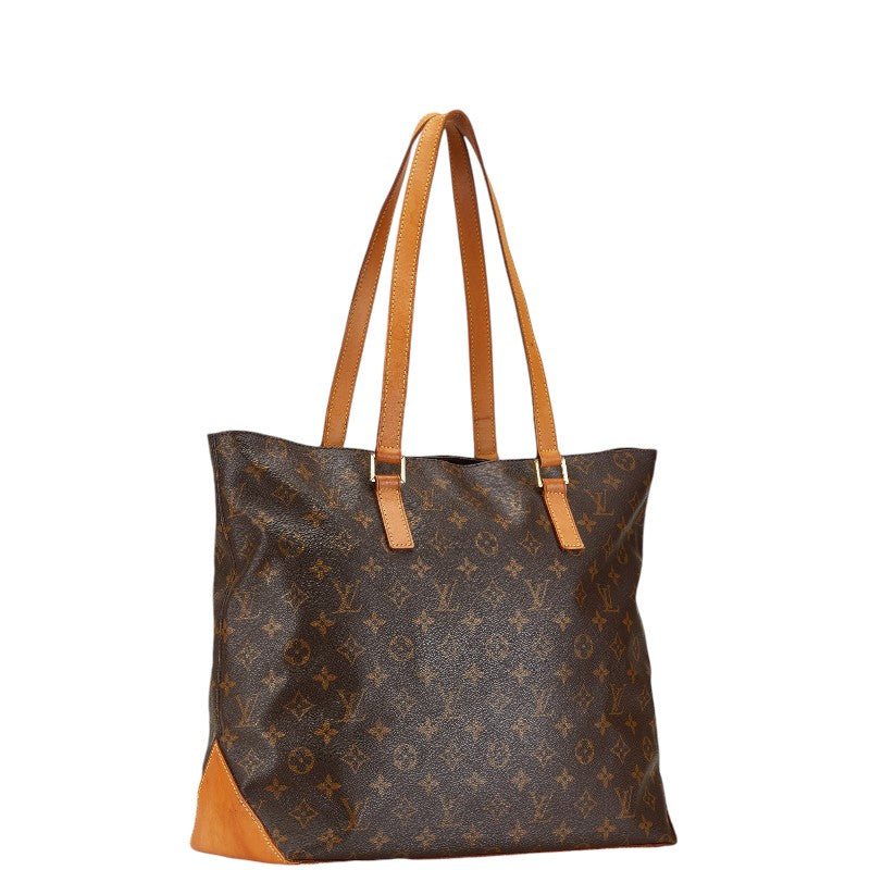 Louis Vuitton Monogram Cabas Mezzo Shoulder Tote Bag M51151 Brown PVC Leather in Very Good Condition