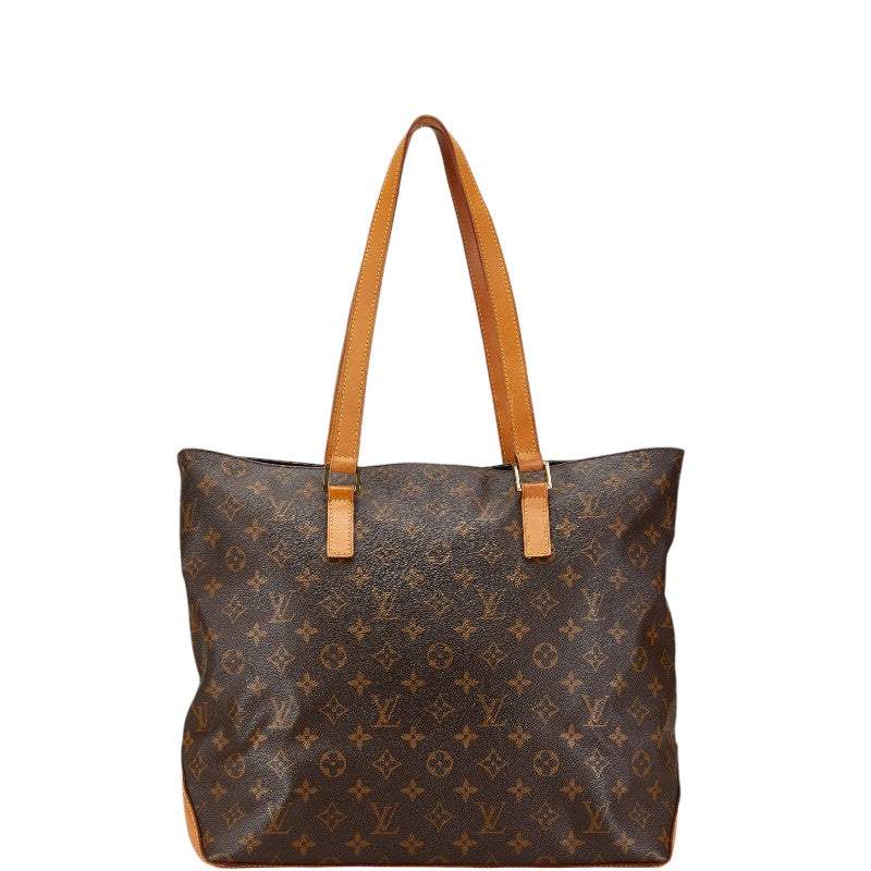 Louis Vuitton Monogram Cabas Mezzo Shoulder Tote Bag M51151 Brown PVC Leather in Very Good Condition