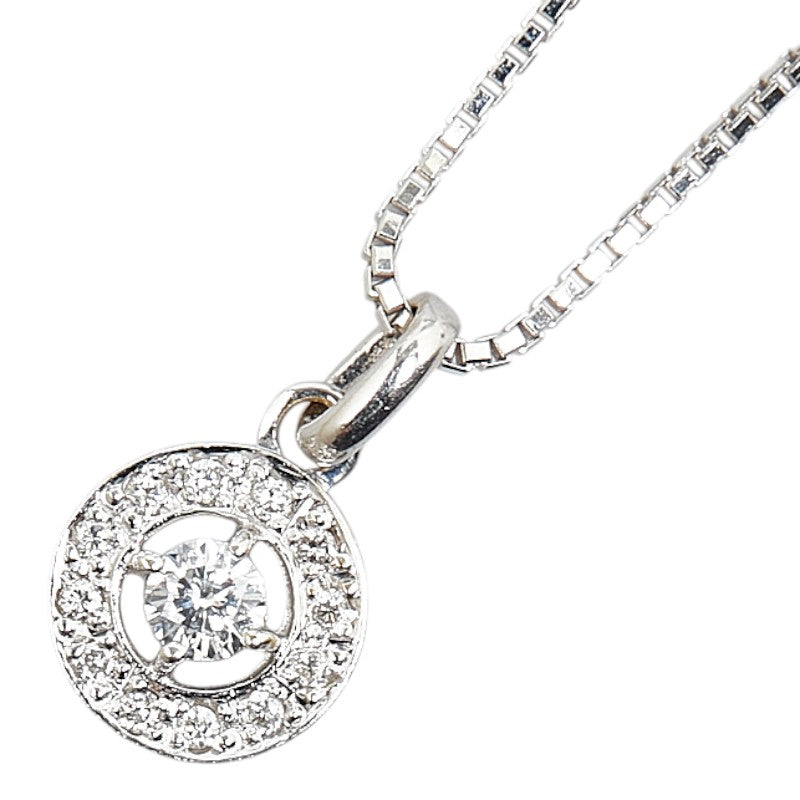 Vandome K18WG White Gold Diamond Pendant Necklace