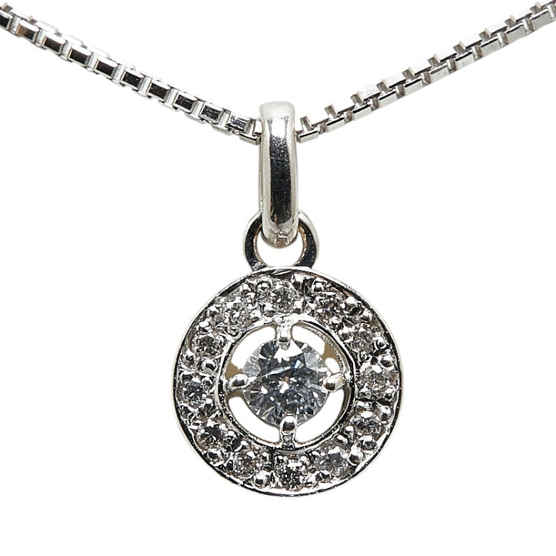 Vandome K18WG White Gold Diamond Pendant Necklace in Great Condition