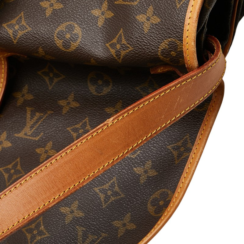 Louis Vuitton Monogram Saumur Shoulder Bag M42256 Brown PVC Leather