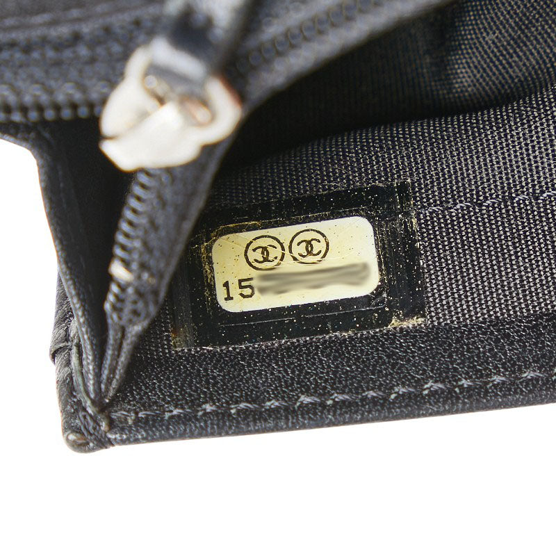 Chanel Caviar Skin Long Wallet Black