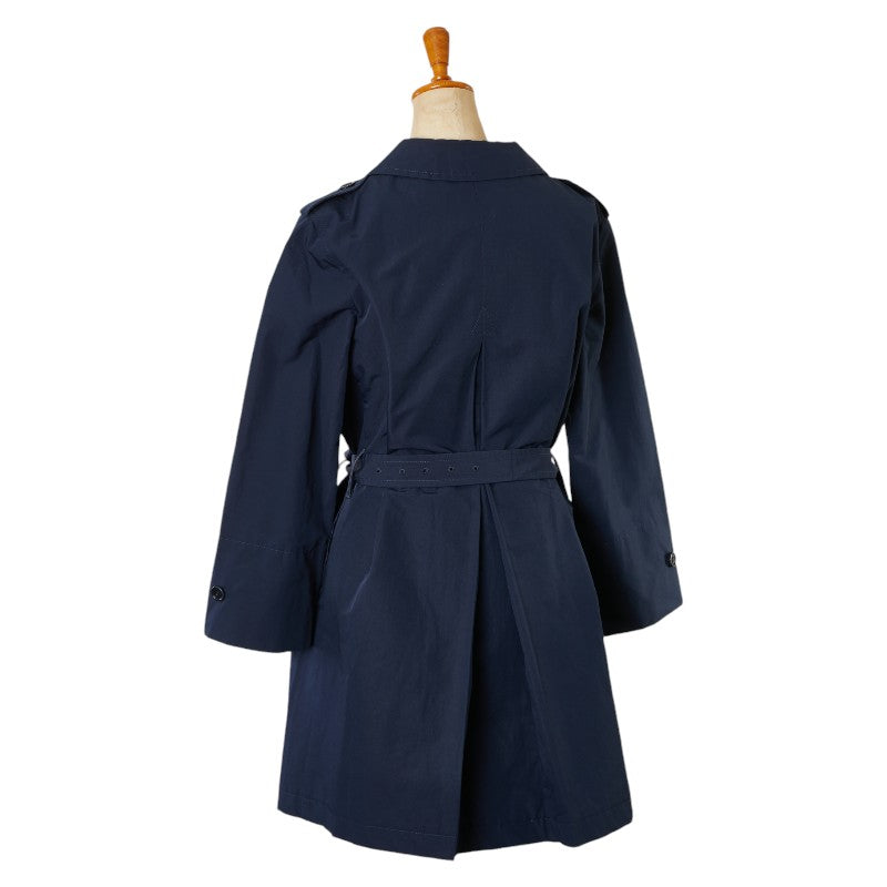 Prada Women's Trench Coat Navy Polyester Cotton