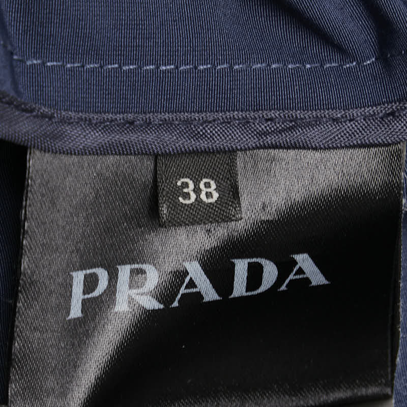 Prada Women's Trench Coat Navy Polyester Cotton