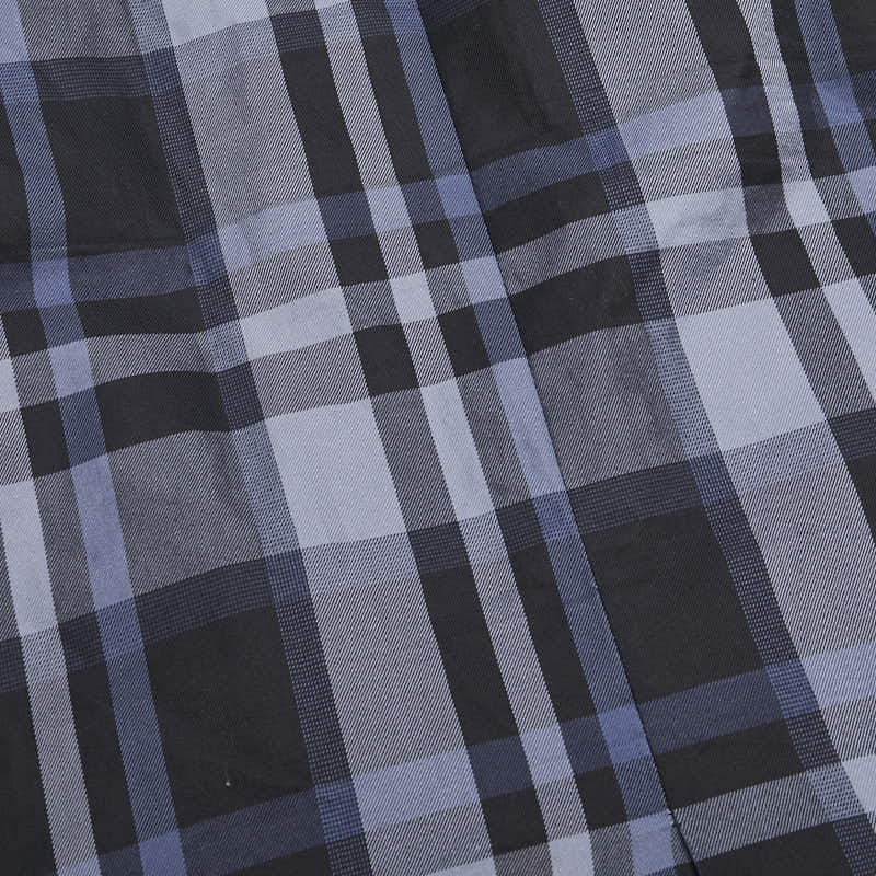 Burberry Nova Check Long Skirt Cotton Blue