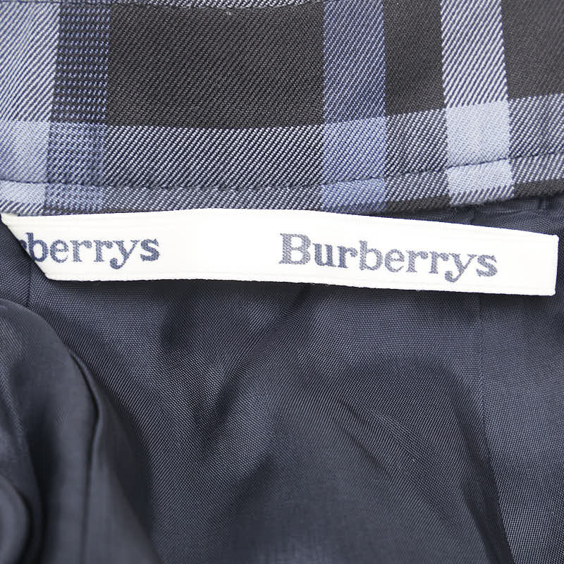 Burberry Nova Check Long Skirt Cotton Blue