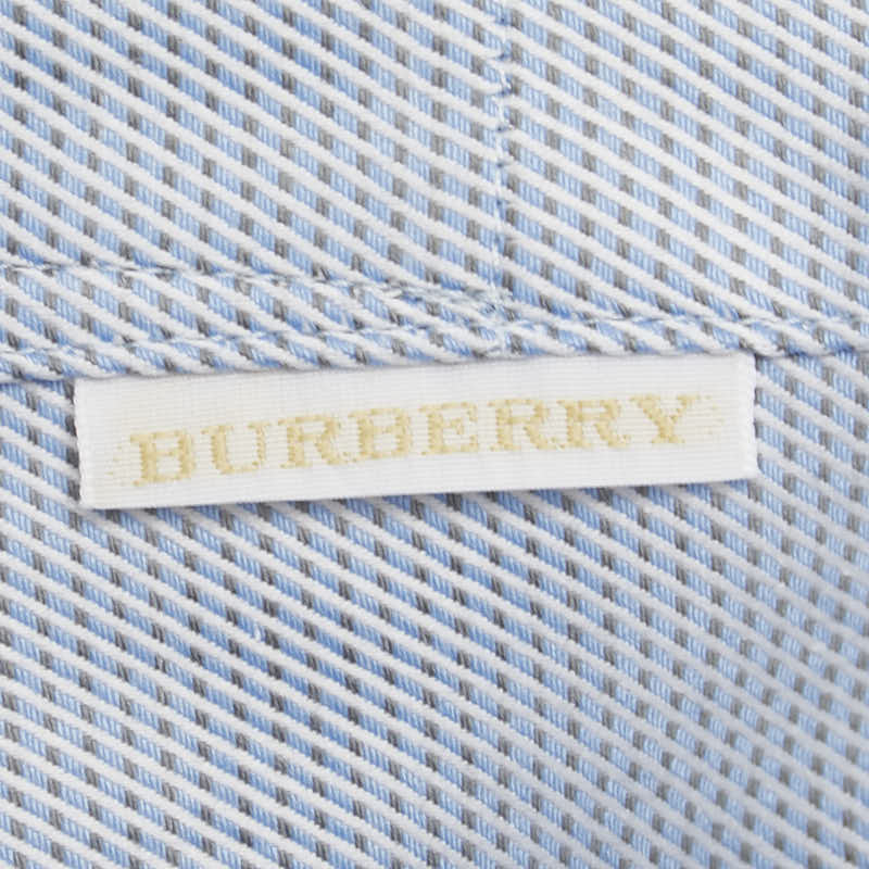 Burberry Blue Cotton Long Sleeve Shirt M