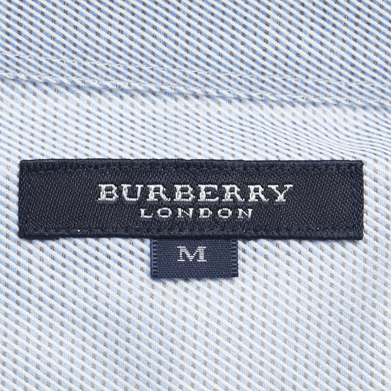 Burberry Blue Cotton Long Sleeve Shirt M