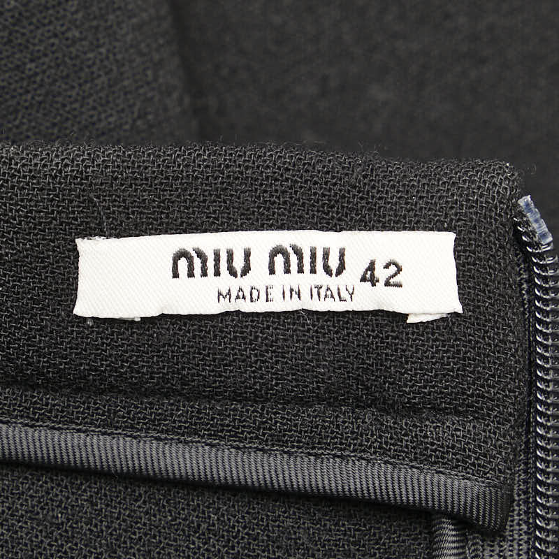 Miu Miu Wool Skirt Black Size 42