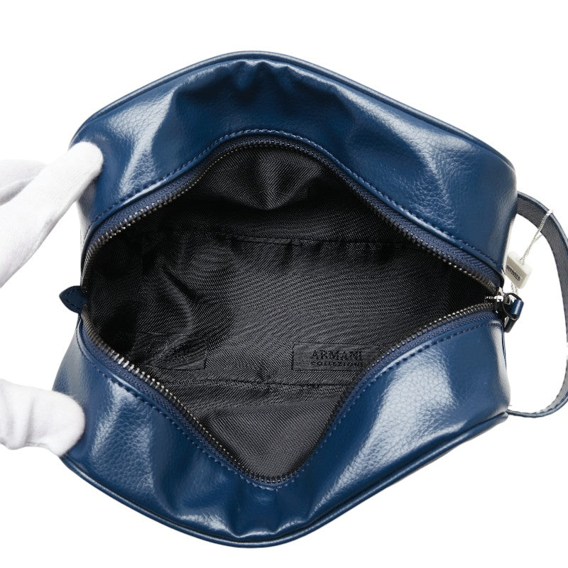 Armani Blue Leather Travel Pouch