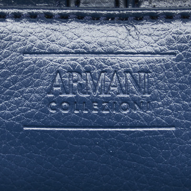 Armani Blue Leather Travel Pouch