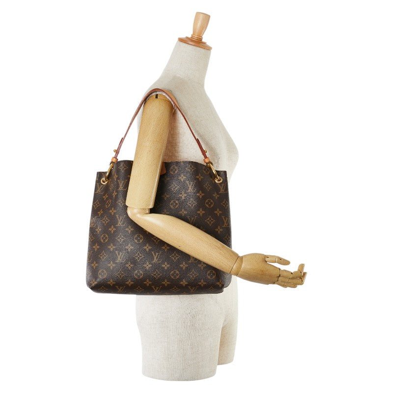 Louis Vuitton Graceful PM Shoulder Bag Brown PVC Leather